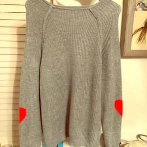 Cute oversized heart sleeve sweater! NWOT!